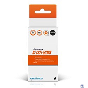 T2 CLI-521BK (IC-CCLI-521BK) Картридж для Canon MP540/620/630/980/PIXMA iP4700, черный, с чипом