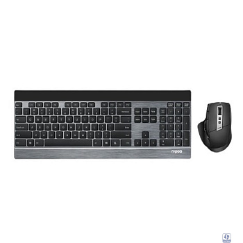 Клавиатура + мышь Rapoo 9900M BLACK клав:черный мышь:черный USB беспроводная Bluetooth/Радио slim [19354]