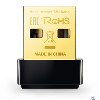TP-Link Archer T2U Nano Сверхкомпактный двухдиапазонный USB-адаптер с поддержкой Wi-Fi AC600