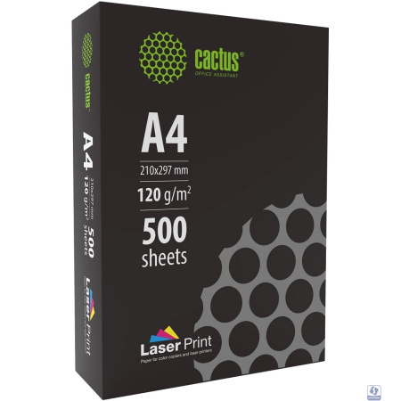 Бумага Cactus CS-LPA4120500 A4/120г/м2/500л./белый для лазерной печати