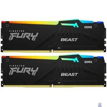Kingston DDR5 DIMM 64GB 5200MT/s CL40 (Kit of 2) FURY Beast RGB KF552C40BBAK2-64