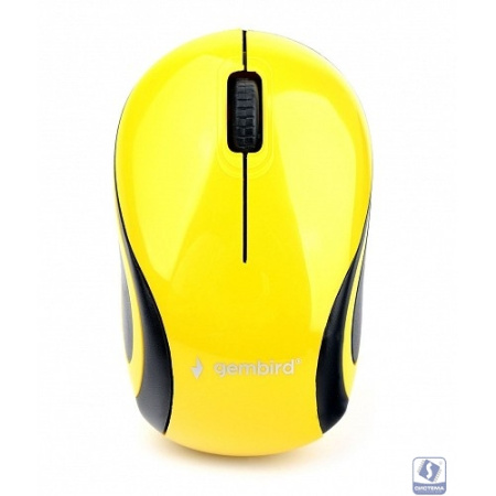 Мышь беспров. Gembird MUSW-615, 2.4ГГц, 1200 DPI, 3кн., желт
