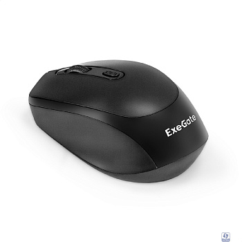 Exegate EX298896RUS Беспроводная мышь ExeGate Professional Standard SR-9005 (радиоканал 2,4 ГГц, USB, оптическая, 1200dpi, 4D, 4 кнопки и колесо прокрутки, черная, RTL)