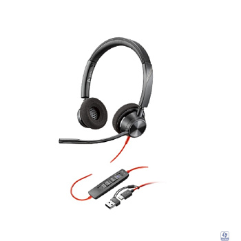 Poly BW 8X220AA 3320 Stereo -M USB-C HS +USB-C/A Гарнитура проводная