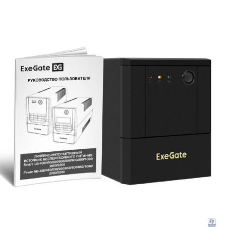 Exegate EX299815RUS ИБП ExeGate Power NB-2000.LED.AVR.4SH (2000VA/1200W, LED, AVR, 4*Schuko, батарея 12V 9Ah - 2 шт., металлический корпус, Black)
