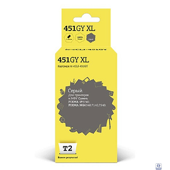 T2 CLI-451GY XL Картридж (IC-CCLI-451GY) для Canon PIXMA MG6340, серый, с чипом, 11 мл.