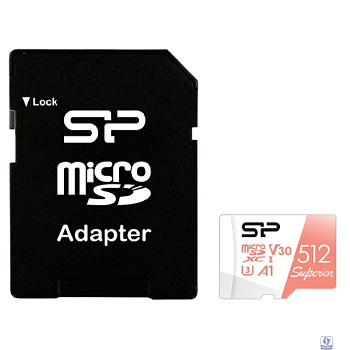 Флеш карта microSDXC 512GB Silicon Power SP512GBSTXDV3V20SP Superior V30 + adapter