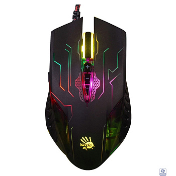 Мышь A4Tech Bloody Q51 черный/рисунок оптическая (6200dpi) USB (8but)
