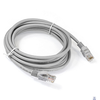 Exegate EX286384RUS Патч-корд LSZH UTP-RJ45-RJ45-5e-3M-LSZH-GY, UTP, cat.5e, 3м, серый