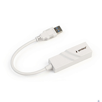 Gembird Сетевой адаптер Ethernet  USB 3.0 - Gigabit Ethernet adapter, пластик, белый, RTL8153 (NIC-U11)