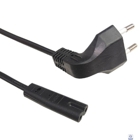 Кабель питания Filum FL-PC2.5-EUA-C7-3M CEE 7/16 угловая -С13, 2х0.5, 220В, 2.5A, чёрный, 3м (1115458)