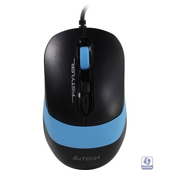 Мышь A4Tech Fstyler FM10 черный/синий оптическая (1600dpi) USB (4but)