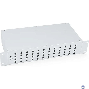 Cabeus FO-19-48ST Кросс бокс оптический 19" на 48 ST(FC) со сплайс-кассетой и КДЗС (без пигтейлов и проходных адаптеров)