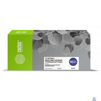 CACTUS CS-ept9651  Картридж для Epson WorkForce Pro WF-M5299DW/M5799DWF, черный (187мл) 