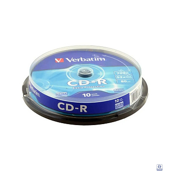 VERBATIM Диски CD-R 80 52x  CB/10  (43437) 