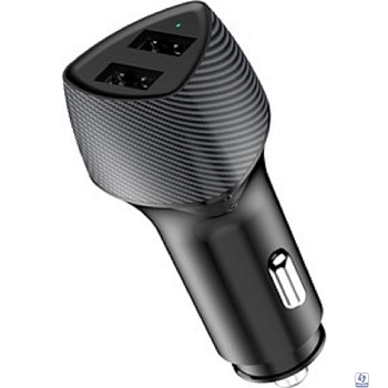 Rexant (16-0240) Автомобильное зарядное устройство c двумя портами (USB-A QC 3.0 + USB-A 3,1A) со световой индикацией, 18Вт, черное 