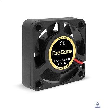 Exegate EX295201RUS Вентилятор 24В DC ExeGate EX04010S2P-24 (40x40x10 мм, Sleeve bearing (подшипник скольжения), 2pin, 7500RPM, 35.5dBA)