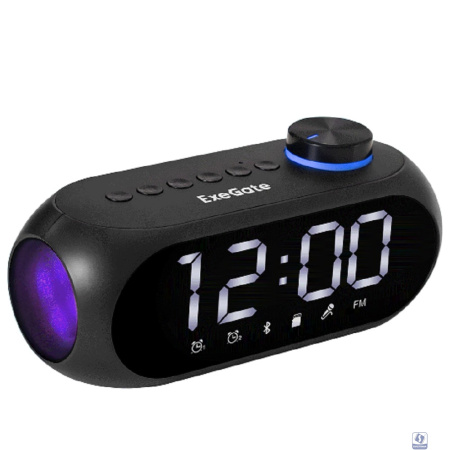 Exegate EX294946RUS BT-колонка-часы ExeGate Yo 520 (3Вт, 80-20000Гц, Bluetooth, Li-Ion, 1200mAh, FM 87.5MHz-108MHz, поддержка TF/microSD-card, 3,5mm audio jack