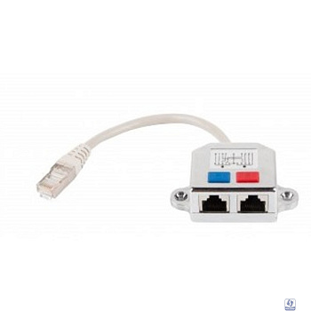 Cablexpert NCA-SP-01A Разветвитель NCA-SP-01A UTP 1 порт RJ45 (T568A/T568B) -> 2 порта RJ45 10/100 BASE-T