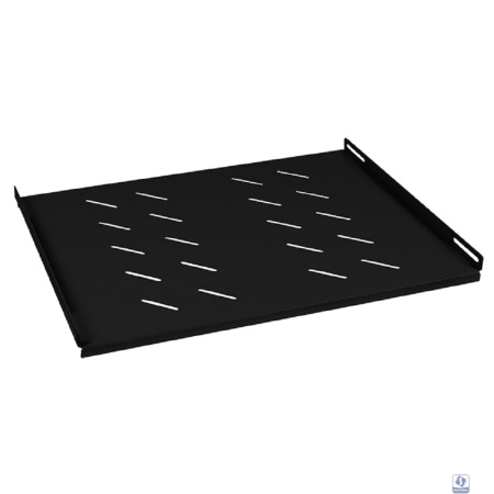 Cabeus SH-J018-FC-600m-100KG-BK Полка 19" перфорированная глубиной 400 мм для напольных и настенных шкафов с глубиной 600 мм, усиленная до 100кг, цвет черный (RAL 9004)