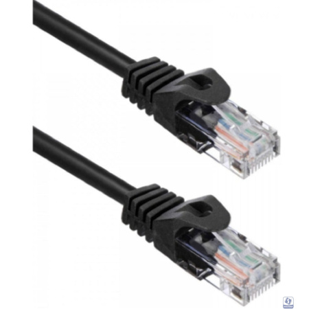 Кабель ACD Патч-корд ACD-LPU5C-20B |ACD-LPU5C-20B| Cat5e UTP 24AWG 4Pair, 7/0.18мм CU Черный, 2.0м, (741777) 