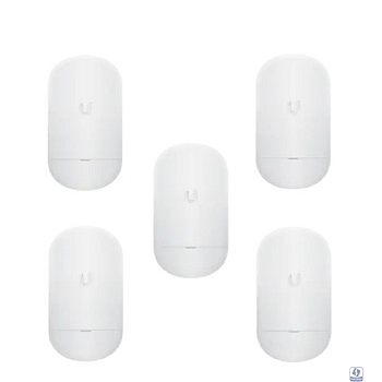 Точка доступа Wi-Fi Ubiquiti NanoStation 5AC Loco (5-pack) |LOCO5AC-5| Ubiquiti комплект из 5 точек доступа 5 ГГц, airMAX ac, 10 |LOCO5AC-5| км, MIMO 2х2 (027267) 