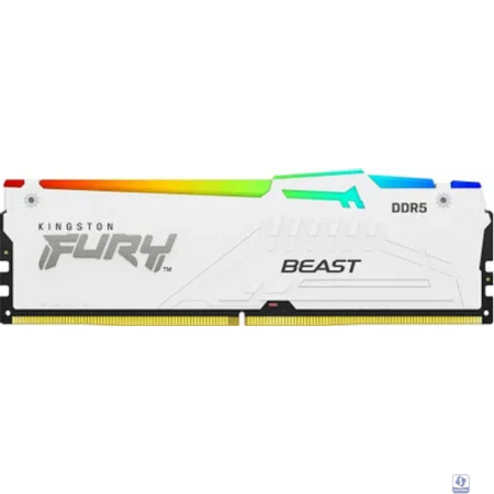 Kingston DDR5 DIMM 32GB 5600MHz KF556C36BWEA-32 Fury Beast White Expo RGB RTL Gaming PC5-44800 CL36 288-pin 1.25В kit single rank с радиатором Ret