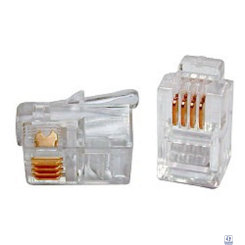 Gembird  коннектор телефонный RJ11/RJ9 4P4C, 3m" (100 шт.) (MP-4p4c)