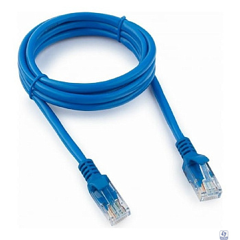 Патч-корд UTP Cablexpert PP12-1.5M/B кат.5e, 1.5м, литой, многожильный (синий)