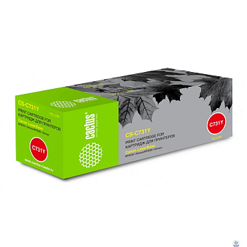CACTUS Cartridge 731Y Тонер Картридж CS-C731Y желтый для Canon LaserBase MF8230 i-Sensys/MF8280 i-Sensys (1800стр.)