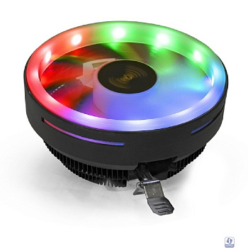 Exegate EX286157RUS Кулер ExeGate Dark Magic EE126R-PWM.RGB (Al black coating, 775/1150/1151/1155/1156/1200/1700/A­M2/AM2+/AM3/AM3+/AM4/FM1/FM2/754/939/940 TDP 95W,Fan 120mm, PWM, 900-2000RPM,Hydro be