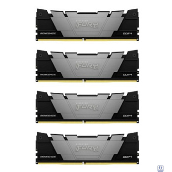 Память оперативная/ Kingston 64GB3200MT/s DDR4 CL16DIMM (Kit of4)1Gx8 FURYRenegadeBlack