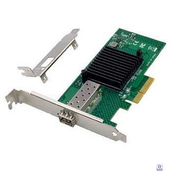 ORIENT XWT-INT520PE4 SFP, Сетевая карта PCI-Ex4 v2.0 1xSFP+ 10GbE Server NIC, Intel 82599EN chipset, 10/1 Гбит/с, 2 планки крепления в комплекте