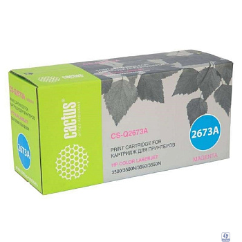 Картридж лазерный Cactus CS-Q2673AR пурпурный (4000стр.) для HP CLJ 3500/3550/3700