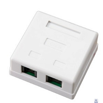 Rexant (03-0120) Розетка комбинированная внешняя, RJ-45(8P-8C) + RJ-11(6P-4C), UTP неэкранированная