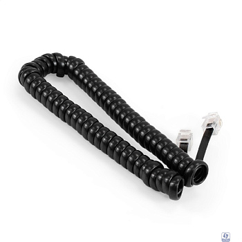 Exegate EX298383RUS Патч-корд телефонный ExeGate TC4P4C-2M (шнур для телефонной трубки, витой, RJ-10 (4P-4C), 2м, черный)