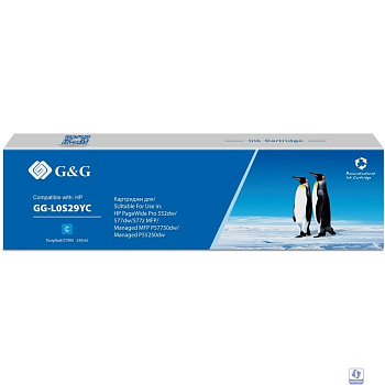 Картридж струйный G&G GG-L0S29YC 976YC голубой (245мл) для HP PW Pro 577/552/ Enterprise 556/586