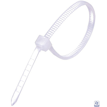 Exegate EX253846RUS Стяжка нейлоновая, неоткрывающаяся. Exegate <CV-100W>, 100мм, упак. 100шт White