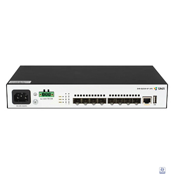SNR SNR-S5210X-8F-UPS Управляемый коммутатор уровня 2+, 8 портов 1/10G SFP+, встроенный БП ~220V AC, разъем для АКБ 12V с возможностью заряда