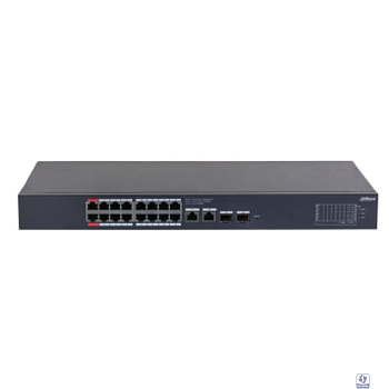 DAHUA DH-CS4220-16GT-240 16-портовый гигабитный PoE коммутатор с функцией облачного управления 16 RJ45 10/100/1000Мбит/с (PoE/PoE+/Hi-PoE),  2 RJ45 10/100/1000Мбит/с (uplink), 2 SFP 1000Мбит/с (uplink