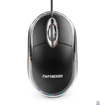 Гарнизон Мышь GM-100, USB, чип- Х, черный, 1000 DPI, 2кн.+колесо-кнопка