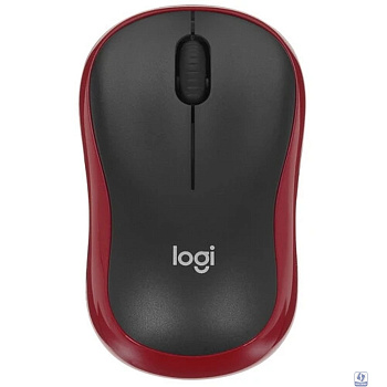 Мышь Wireless Logitech M185 черная/красная, оптическая, 1000dpi, 2.4 GHz/USB-ресивер (910-002633)