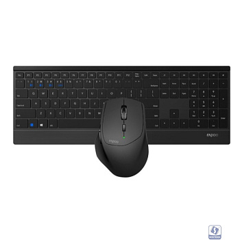 Клавиатура + мышь Rapoo 9500M клав:черный мышь:черный USB беспроводная Bluetooth/Радио slim [18892]