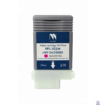 Струйный картридж NV Print PFI-102M (NV-3631B001) Magenta для Canon ImagePROGRAF iPF500/510/600/610 (130 мл) 