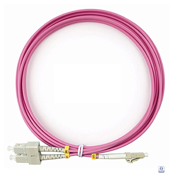 Cabeus FOP-50-OM4-LC-SC-3m Шнур оптический duplex LC-SC 50/125 mm OM4 3м LSZH