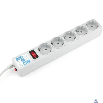 PowerCube Фильтр-удлинитель, 5.0м, 5 евророзеток (SPG-B-15), серый