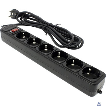 Exegate EX266864RUS Сетевой фильтр Exegate SP-6-1.5B (6 розеток, 1.5м, евровилка, черный)