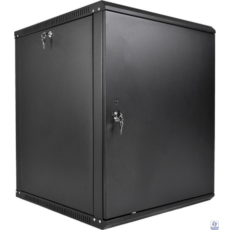 ЦМО Шкаф телекоммуникационный настенный разборный ЭКОНОМ 15U (600 x 520) дверь металл, цвет черный (ШРН-Э-15.500.1-9005)