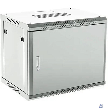 Rexant (04-0964-121) Настенный телекоммуникационный шкаф 19" 9U 600?450мм, дверь металл, с задней стенкой, разборный, серый (RAL 7035)