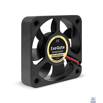 Exegate EX283366RUS Вентилятор 12В DC ExeGate ExtraPower EP05010S2P (50x50x10 мм, Sleeve bearing (подшипник скольжения), 2pin, 6500RPM, 36dBA)